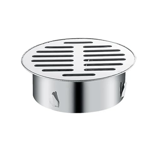 HYFEUOKF EntwäSserungsrinnen Outdoor Balkon Bodenablauf Edelstahl Entwässerung Dach Abdeckung Regen Rohr Kappe Runde Boden Ablauf Abdeckung for Garten Boden Ablauf FüR EntwäSserung(200mm) von HYFEUOKF
