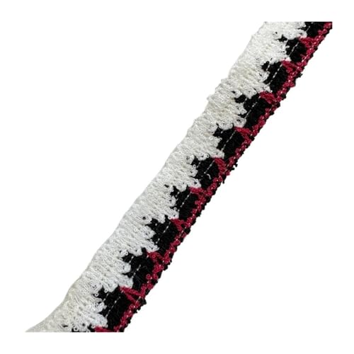 HYFEUOKF Gurtband 2 cm breites Patchwork-Mix-Farb-Tweed-Spitzen-Wollschlaufengarn, handgefertigt, DIY-Kleidung, dekorative Accessoires, Bindung, Gurtband Fur Taschen(NO.3-Size 2x90cm) von HYFEUOKF