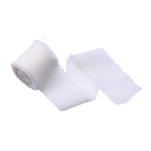 HYFEUOKF Gurtband 4 cm x 5 Meter DIY Chiffon Seidenähnliche Bänder Hochzeitseinladung Blumenstrauß Ausgefranster Stoff Dekoration Geschenkverpackung Fur Taschen(Color-34) von HYFEUOKF