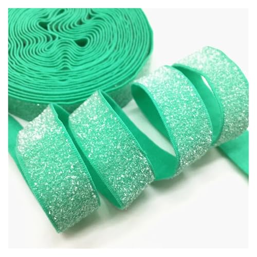 HYFEUOKF Gurtband 5 Yards 16mm 33 Farben Matt Glitter Elastisches Bling Band for Hochzeit Party Geschenk Gurt DIY Bekleidung Nähzubehör Fur Taschen(M-9(26)) von HYFEUOKF