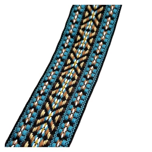 HYFEUOKF Gurtband Gewebtes Jacquardband mit geometrischem Totem, blau for Kleidungsaccessoires, 10 Yards, 5 cm breit Fur Taschen HYFEUOKF Gurtband Gewebtes Jacquardband mit geometrischem Totem, blau for Kleidungsaccessoires, 10 Yards, 5 cm breit Fur Taschen von HYFEUOKF