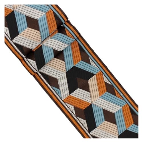 HYFEUOKF Gurtband Gurtband 1 Meter Kleidung HomeTextile Kleidungsstück Nähmaterial Band geometrisches Muster DIY Vorhang Sofa Dekoration Fur Taschen(9cm) von HYFEUOKF
