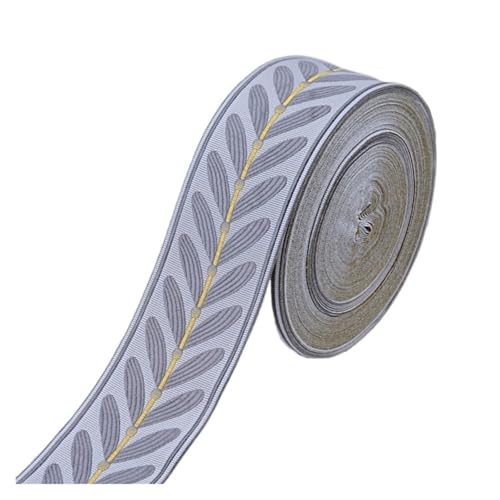 HYFEUOKF Gurtband Gurtband 1 Meter Kleidung HomeTextile Kleidungsstück Nähmaterial Band geometrisches Muster DIY Vorhang Sofa Dekoration Fur Taschen(Grey 6cm) von HYFEUOKF