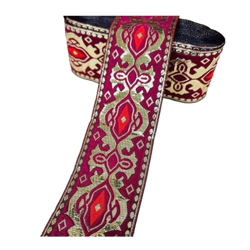 HYFEUOKF Gurtband Gurtband Breite 5cm 10Yards Polyester Gewebtes Jacquardband Roter Hintergrund Gold Geometrisches Muster for Kleidungszubehör Fur Taschen HYFEUOKF Gurtband Gurtband Breite 5cm 10Yards Polyester Gewebtes Jacquardband Roter Hintergrund Gold Geometrisches Muster for Kleidungszubehör Fur Taschen von HYFEUOKF