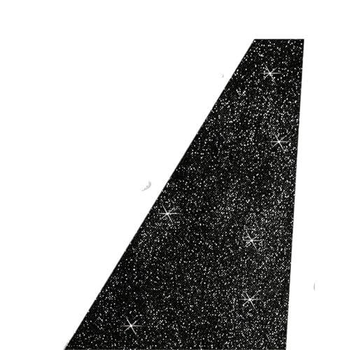 HYFEUOKF Hochzeitsteppich Hochzeitsgangteppich, funkelnder und eleganter, Rutschfester Hochzeits-Gangteppich, funkelnder schwarzer Teppich, Zeremonie-Party-Bühnenteppich FüR Hochzeits(2M_1.30METER) von HYFEUOKF