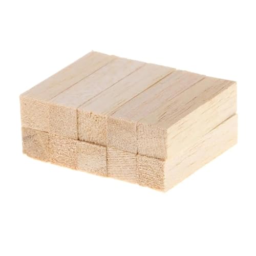 HolzstäBchen 10 stücke 50 / 80mm Carving Blöcke Holz Woodcraft Flache Dübel Modell, Der Fur Basteln(50mm) von HYFEUOKF