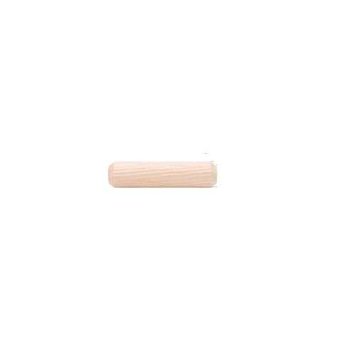 HolzstäBchen 100/50 Stück Holzdübel for Schrankschublade, rund, geriffelt, Holz, Basteldübel, Stangen, Möbelbeschlag Fur Basteln(Log color 0.8x5cm,50pcs) von HYFEUOKF