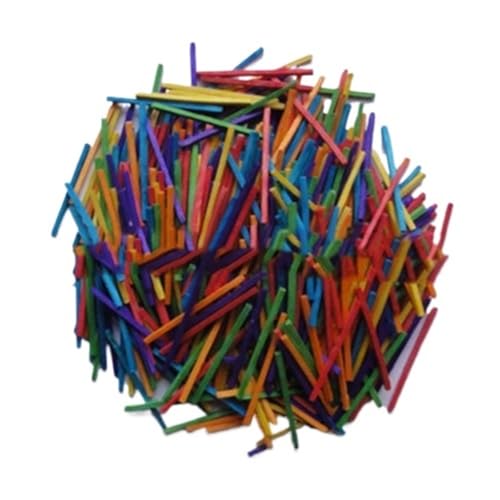 HolzstäBchen 200 Pcs Puzzle 3d Holz Stick Spiel Stange DIY Handwerk for Mini Interaktive Fur Basteln(Mixed) von HYFEUOKF
