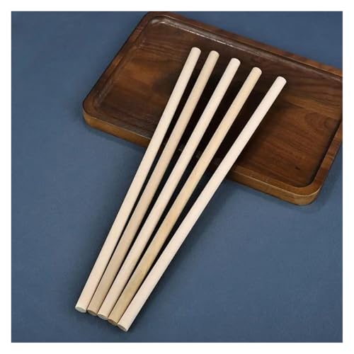 HolzstäBchen 3–14 mm runde Holzstäbe for DIY Holzhandwerk Zahnrad-Sticks Pegs Sticks Herstellung von Kuchen Dübel Fur Basteln(10x300mm-5pcs) von HYFEUOKF