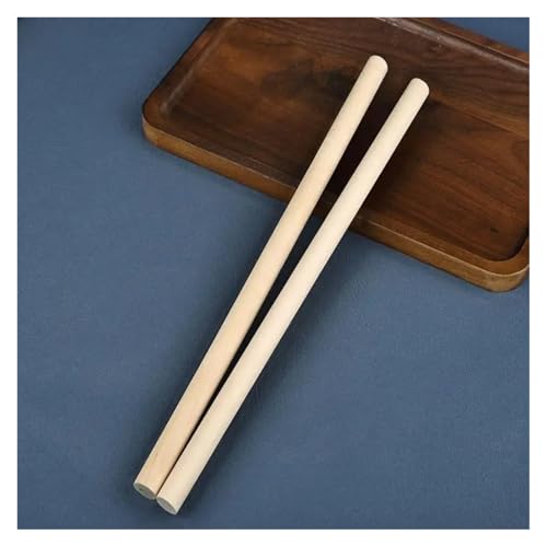 HolzstäBchen 3–14 mm runde Holzstäbe for DIY Holzhandwerk Zahnrad-Sticks Pegs Sticks Herstellung von Kuchen Dübel Fur Basteln(12x300mm-2pcs) von HYFEUOKF