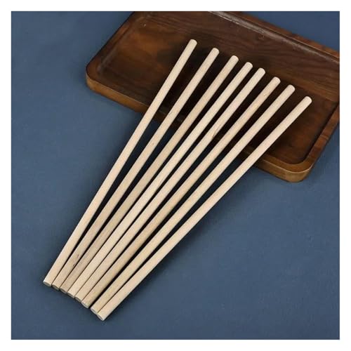 HolzstäBchen 3–14 mm runde Holzstäbe for DIY Holzhandwerk Zahnrad-Sticks Pegs Sticks Herstellung von Kuchen Dübel Fur Basteln(8x300mm-8pcs) von HYFEUOKF