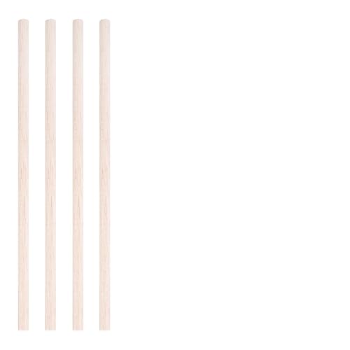 HolzstäBchen 3-30 teile/los Durchmesser 3-12mm Balsaholz Runde Sticks for DIY Flugzeug/Boot Modell Gebäude Zubehör holz Dübel for Crafting 10-50cm Fur Basteln(10x300mm-4pcs) von HYFEUOKF