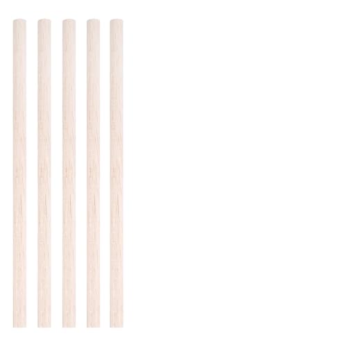 HolzstäBchen 3-30 teile/los Durchmesser 3-12mm Balsaholz Runde Sticks for DIY Flugzeug/Boot Modell Gebäude Zubehör holz Dübel for Crafting 10-50cm Fur Basteln(12x300mm-5pcs) von HYFEUOKF