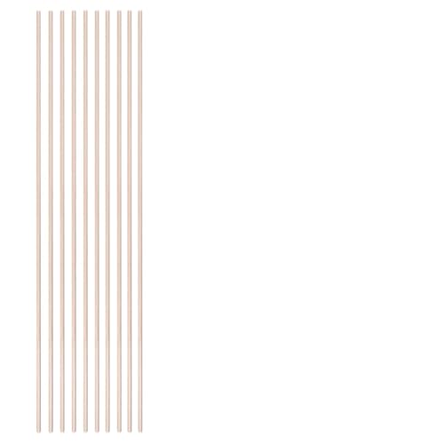 HolzstäBchen 3-30 teile/los Durchmesser 3-12mm Balsaholz Runde Sticks for DIY Flugzeug/Boot Modell Gebäude Zubehör holz Dübel for Crafting 10-50cm Fur Basteln(4x500mm-10pcs) von HYFEUOKF