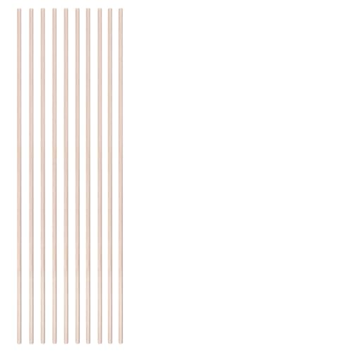 HolzstäBchen 3-30 teile/los Durchmesser 3-12mm Balsaholz Runde Sticks for DIY Flugzeug/Boot Modell Gebäude Zubehör holz Dübel for Crafting 10-50cm Fur Basteln(5x500mm-10pcs) von HYFEUOKF