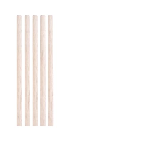 HolzstäBchen 3-30 teile/los Durchmesser 3-12mm Balsaholz Runde Sticks for DIY Flugzeug/Boot Modell Gebäude Zubehör holz Dübel for Crafting 10-50cm Fur Basteln(8x200mm-5pcs) von HYFEUOKF