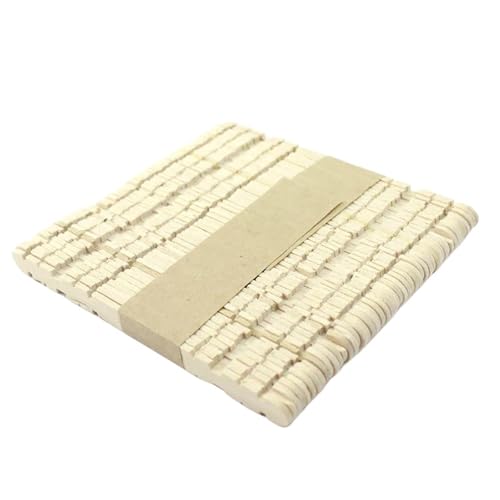 HolzstäBchen 50 Stück Holz-Eisstäbchen, DIY-Handwerk, Kunst, Eis am Stiel, Kuchenwerkzeuge Fur Basteln(Log color 50pcs) von HYFEUOKF