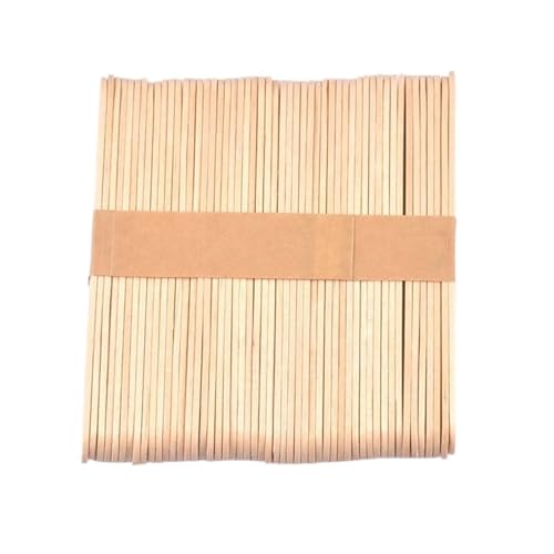 HolzstäBchen 50 Teile/los Holz & Bunte Popsicle Stick for Eis-Sticks Handgemachte DIY Handwerk Kunst Fur Basteln(Log color,180x10x2mm) von HYFEUOKF