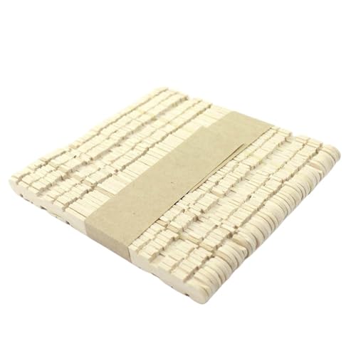 HolzstäBchen 50Pcs Holz Popsicle Sticks Kreative Puzzle DIY Hand Handwerk Bausteine ​​Zubehör Fur Basteln(Log color 50pcs) von HYFEUOKF