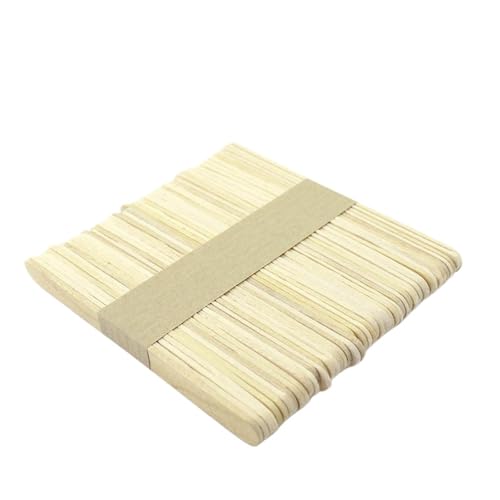 HolzstäBchen 50Pcs Holz Popsicle Sticks Kreative Puzzle DIY Hand Handwerk Bausteine ​​Zubehör Fur Basteln(Log color Small 50pcs) von HYFEUOKF