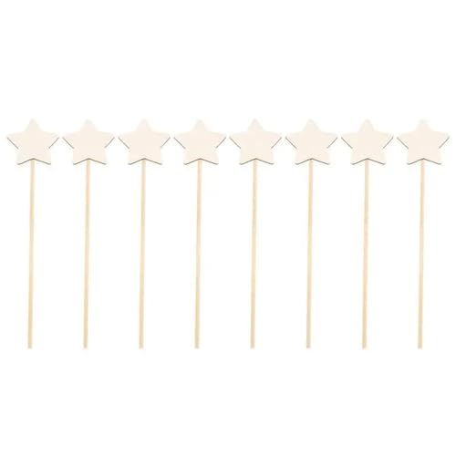 HolzstäBchen 8 stücke Fee Stick Hand Malerei Spielzeug Holz Handwerk Diy Kunst Nähen Kreative Fur Basteln(Style B) von HYFEUOKF