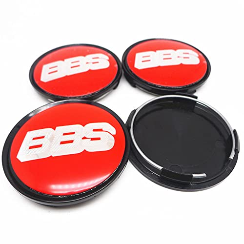 HYGGLY 4 Stück Nabendeckel Radnabenkappen, für BBS 63mm Felgendeckel Felgenkappen Radnabenabdeckung Wasserdicht Staubdicht Schmücken Zubehör,B von HYGGLY