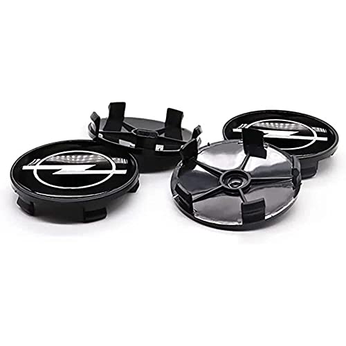 HYGGLY 4 Stück Nabendeckel Radnabenkappen, für OPEL 68mm Felgendeckel Felgenkappen Radnabenabdeckung Wasserdicht Staubdicht Schmücken Zubehör,A von HYGGLY