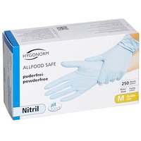 HYGONORM unisex Einmalhandschuhe ALLFOOD SAFE blau Größe M, 250 St. von HYGONORM