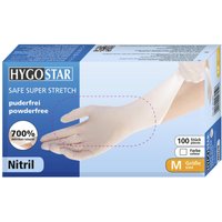 HYGOSTAR Einmalhandschuhe SAFE SUPER STRETCH M weiß von HYGOSTAR