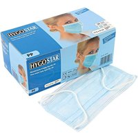 HYGOSTAR medizinischer Mundschutz DIN EN 14683 Typ II R 50 Stück von HYGOSTAR