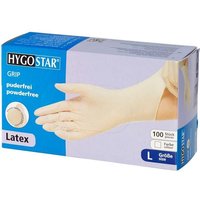 HYGOSTAR unisex Einmalhandschuhe GRIP weiß Größe L - 100 Stück von HYGOSTAR
