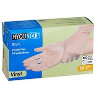 HYGOSTAR unisex Einmalhandschuhe IDEAL transparent Größe M, 100 St. von HYGOSTAR