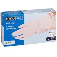 HYGOSTAR unisex Einmalhandschuhe SAFE LIGHT pink Größe L, 100 St. von HYGOSTAR
