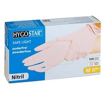 HYGOSTAR unisex Einmalhandschuhe SAFE LIGHT pink Größe M, 100 St. von HYGOSTAR