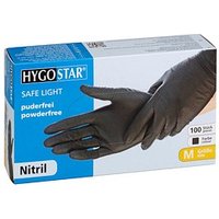 HYGOSTAR unisex Einmalhandschuhe SAFE LIGHT schwarz Größe M, 100 St. von HYGOSTAR