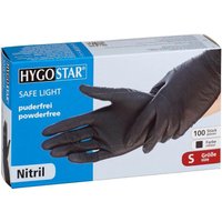 HYGOSTAR unisex Einmalhandschuhe SAFE LIGHT schwarz Größe S - 100 Stück von HYGOSTAR