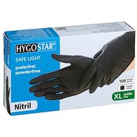 HYGOSTAR unisex Einmalhandschuhe SAFE LIGHT schwarz Größe XL, 100 St. HYGOSTAR unisex Einmalhandschuhe SAFE LIGHT schwarz Größe XL, 100 St. von HYGOSTAR