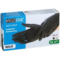 HYGOSTAR unisex Einmalhandschuhe SAFE LIGHT schwarz Größe XL - 100 St. von HYGOSTAR