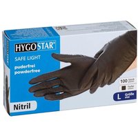 HYGOSTAR unisex Nitrilhandschuhe Safe Light schwarz Größe L - 100 Stück von HYGOSTAR