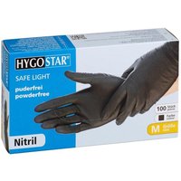 Hygostar Safe Light Einmalhandschuhe schwarz - Größe M von HYGOSTAR