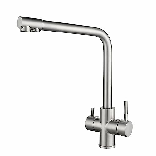 HYHJYMG 3-Wege-Küchenarmatur aus Edelstahl, 3-in-1 schwenkbarer Küchenarmatur von HYHJYMG