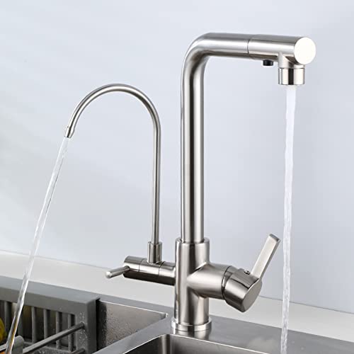 HYHJYMG 3-Wege-Küchenarmatur aus Messing mit herausziehbarem Sprüh-Drehgelenk, multifunktional, 3-in-1-Wasserreiniger-Wasserhahn, schwarz HYHJYMG 3-Wege-Küchenarmatur aus Messing mit herausziehbarem Sprüh-Drehgelenk, multifunktional, 3-in-1-Wasserreiniger-Wasserhahn, schwarz von HYHJYMG