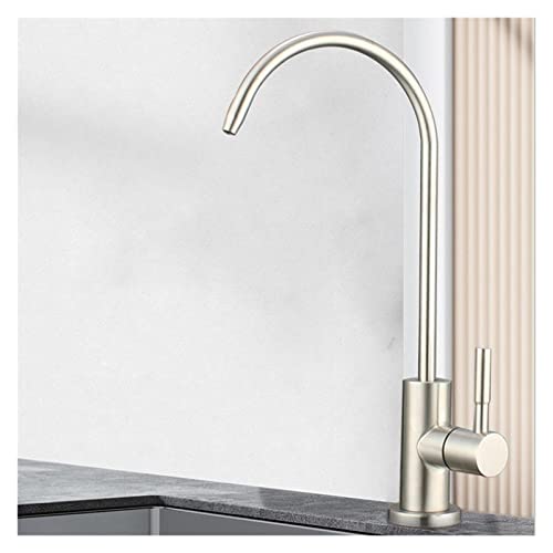 HYHJYMG 304 Edelstahl-Spülbecken, Einzelkühlung, goldfarben, Küchenarmatur, 6,35 mm, für Küche, Direkttrinkfilter, Umkehrosmosereiniger, Wasserhahn (Gold) von HYHJYMG