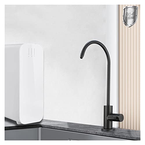 HYHJYMG 304 Edelstahl-Spülbecken, Einzelkühlung, goldfarben, Küchenarmatur, 6,35 mm (1/4 Zoll), Direkttrinkfilter, Umkehrosmosereiniger, Wasserhahn (Gold) von HYHJYMG