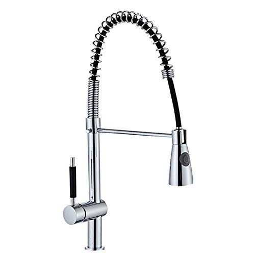 HYHJYMG Küchenarmatur Heiß und Kalt 360° Drehung Multifunktions Feder Gebürstetes Messing Küchenarmaturen von HYHJYMG