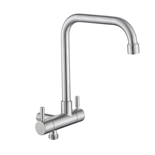 HYHJYMG Lampe 304 Edelstahl Gebürstet Küchenarmatur Wand Horizontal Single Kaltwasserhahn Wandhalterung 360° Drehung Kronleuchter HYHJYMG Lampe 304 Edelstahl Gebürstet Küchenarmatur Wand Horizontal Single Kaltwasserhahn Wandhalterung 360° Drehung Kronleuchter von HYHJYMG