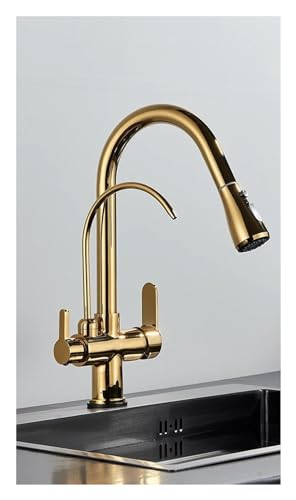 HYHJYMG Lampe Messing Filter Küchenarmatur Drehbar Ausziehbarer Auslauf Auslauf Doppelgriffe Gefiltert Mischbatterie Wasser Kompatibel mit Küche, Spüle Wasserhahn Kronleuchter HYHJYMG Lampe Messing Filter Küchenarmatur Drehbar Ausziehbarer Auslauf Auslauf Doppelgriffe Gefiltert Mischbatterie Wasser Kompatibel mit Küche, Spüle Wasserhahn Kronleuchter von HYHJYMG