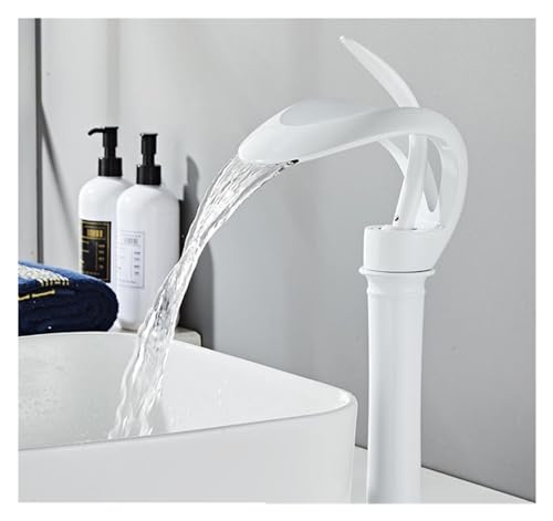 HYHJYMG Schwarze Waschtischarmaturen, Badewannenmischer, Wasserhahn, Badezimmer-Gefäß, Waschbecken, Wassermischer, Warm- und Kaltwasser-Mischbatterie, Roségold (Roségold) von HYHJYMG