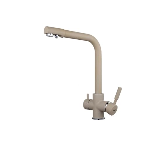 HYHJYMG Wasserhahn, Küchenarmaturen, Filter, Wasserreiniger, Schwarz/Bronze, Messing, Wasserhähne, Einloch-Doppelgriffe, Warm- und Kaltwassermischer von HYHJYMG