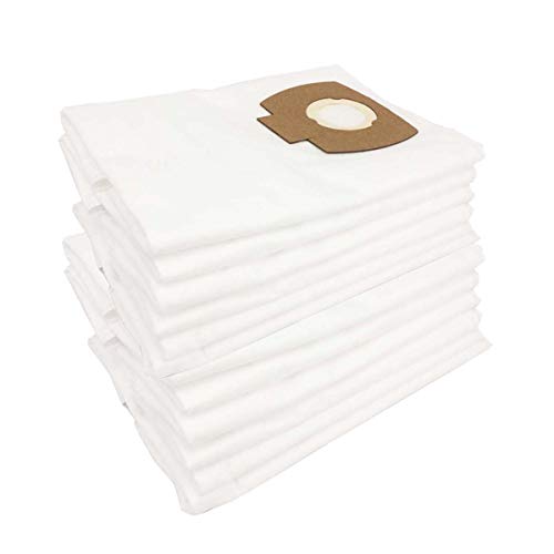 HYJ 12x Vlies Filter Staubsaugerbeutel für Metabo, Flex, Nilfisk, Makita, Taurus, Milwaukee, Hilti, Festool - Mikrofleece/Synthetik - 26 Liter - Weiß von HYJ